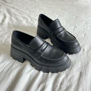 Platform Lug Sole Loafers Size 7